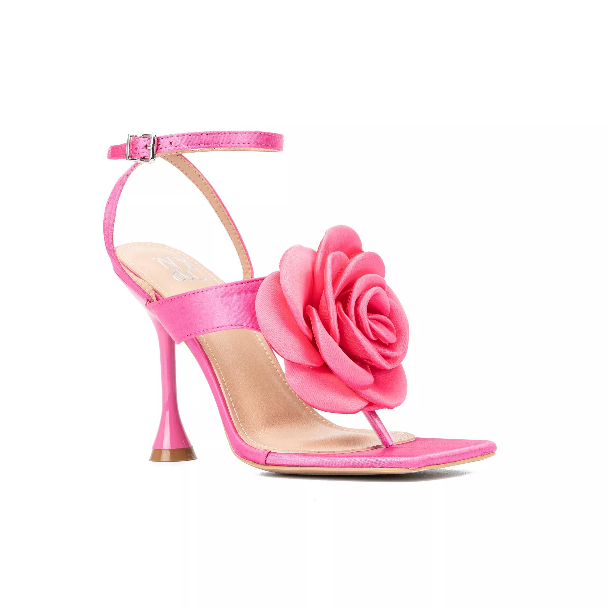 New York & Company Peony Women's Floral Heels, Size: 6, Pink Product Image