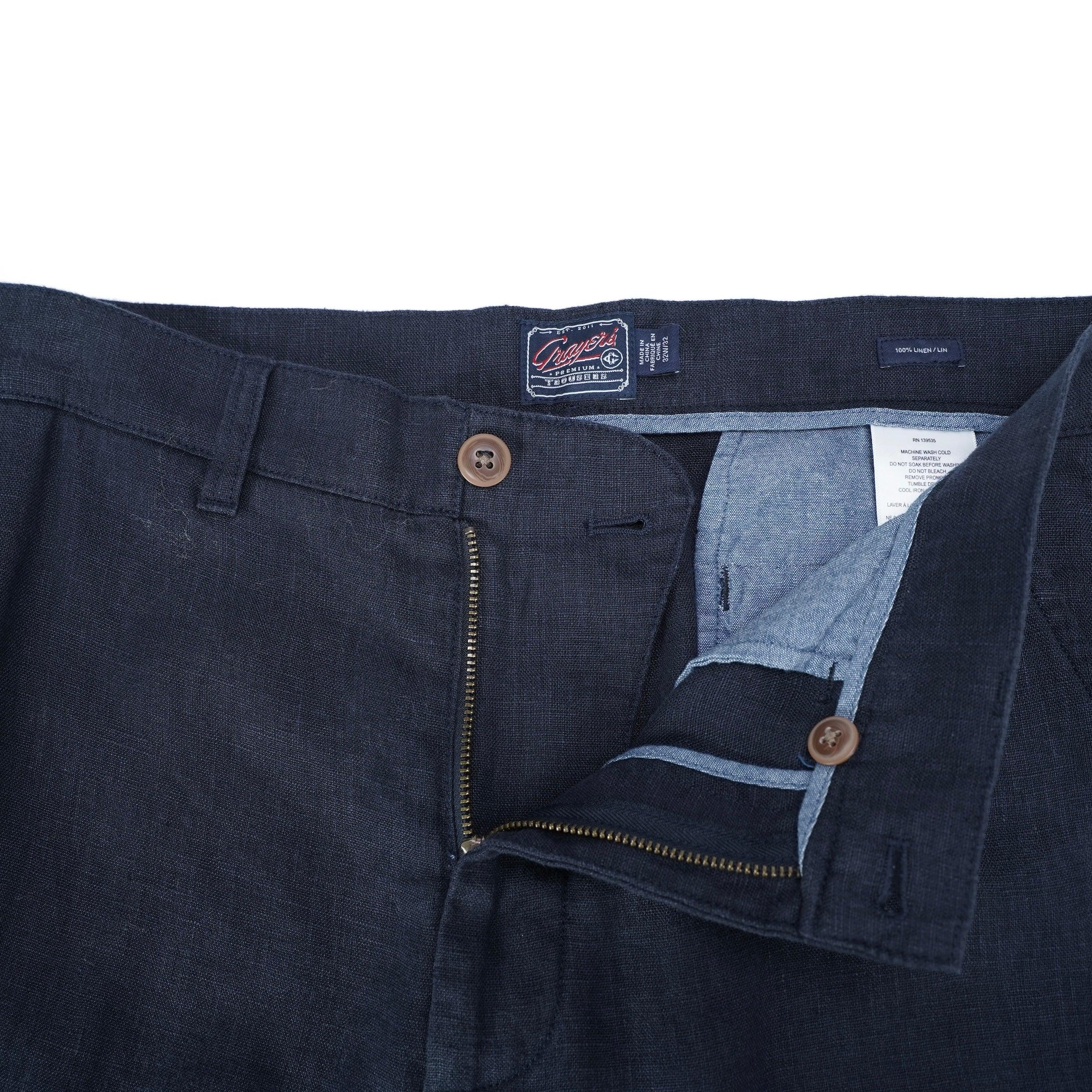 Bal Harbour Aventura Washed Linen Pants - Navy Product Image