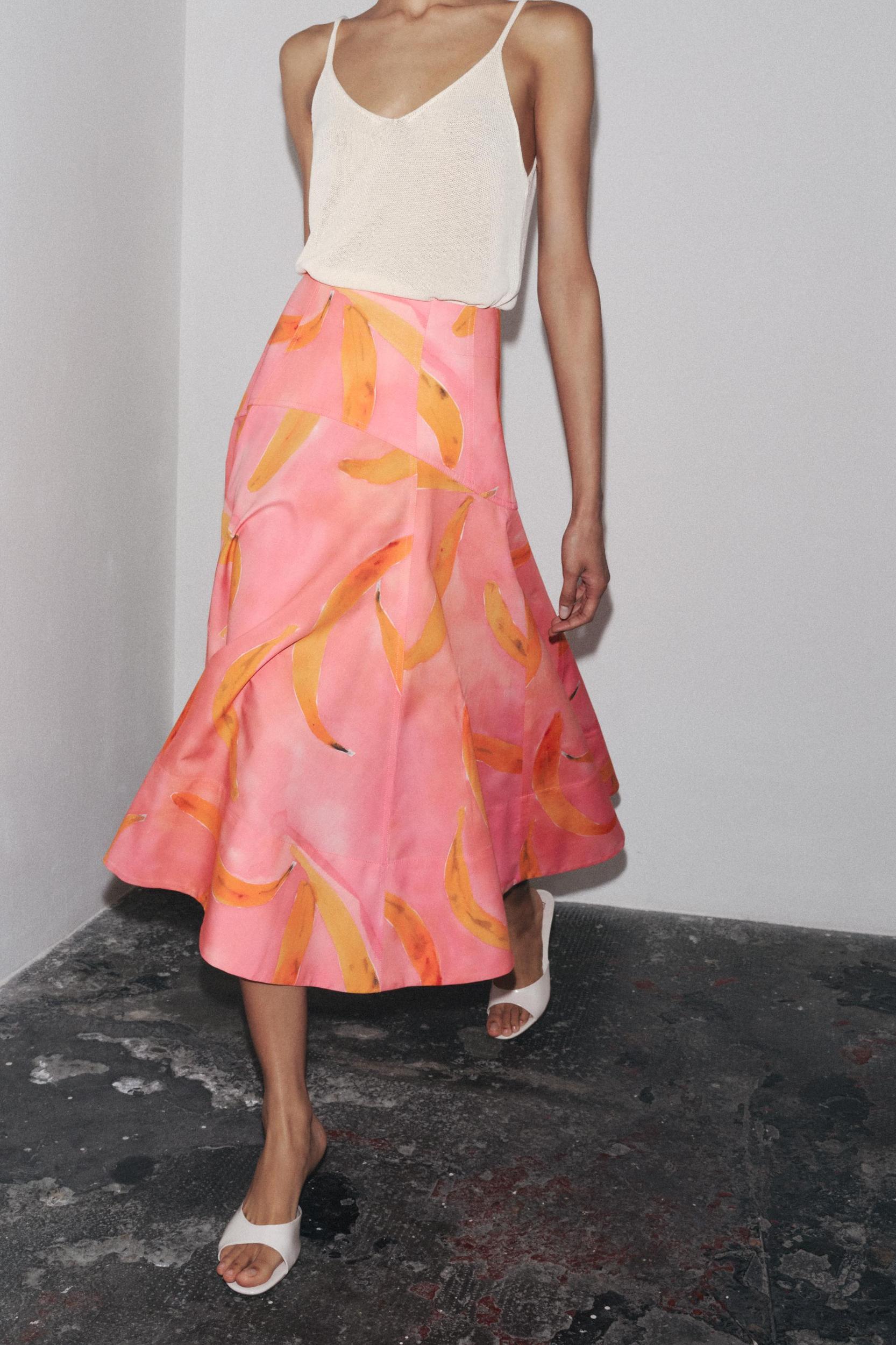 ZW COLLECTION PRINTED MIDI SKIRT Product Image