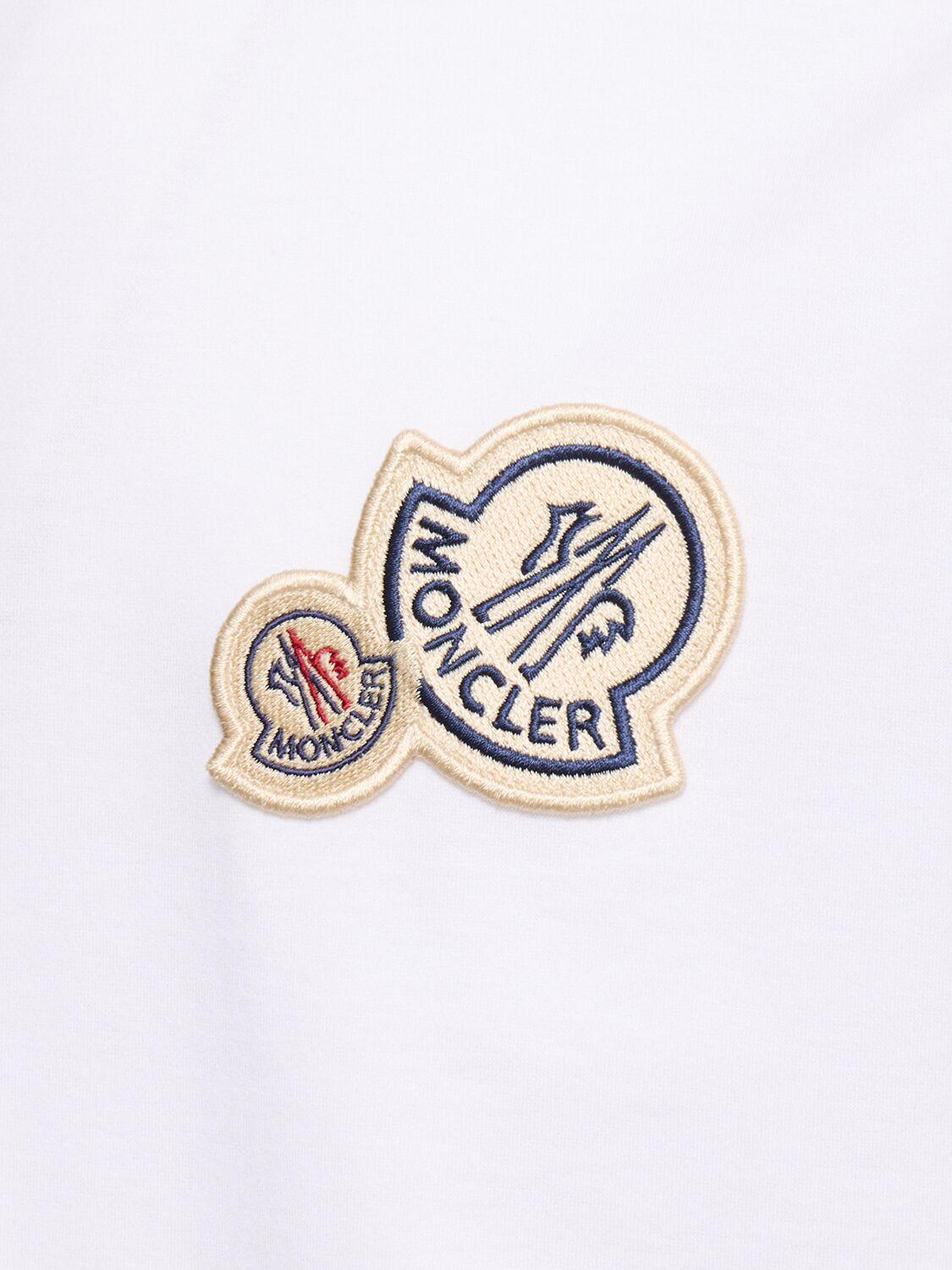 MONCLER Mens White Brand-patch Short-sleeve Pack Of Three Cotton-jersey T-shirt Product Image