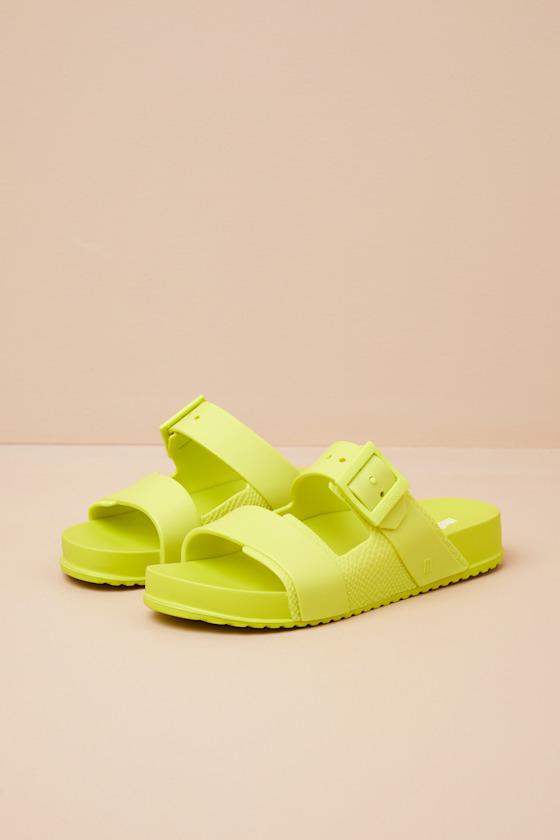 Cozy Connection Green Jelly Slide Sandals Product Image