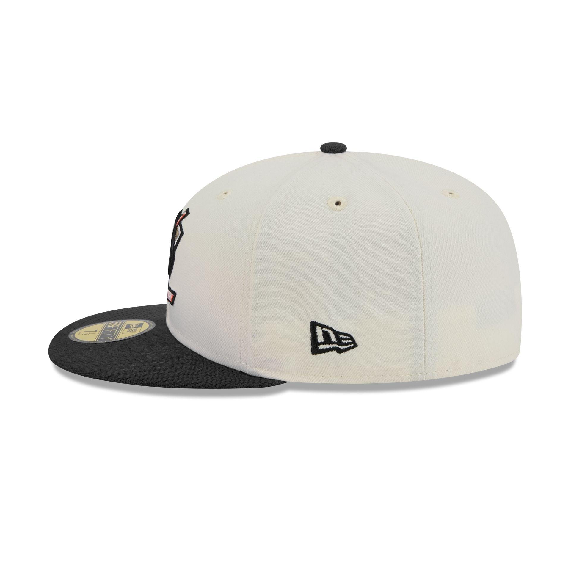 Anaheim Ducks Chrome White 59FIFTY Fitted Hat Male Product Image
