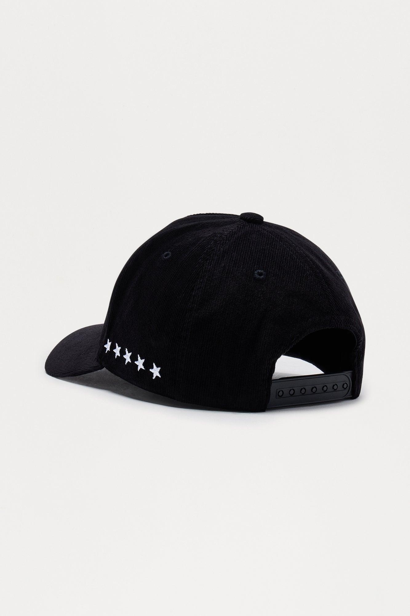 Artist Corduroy Structured Snapback Hat - Black Male Product Image