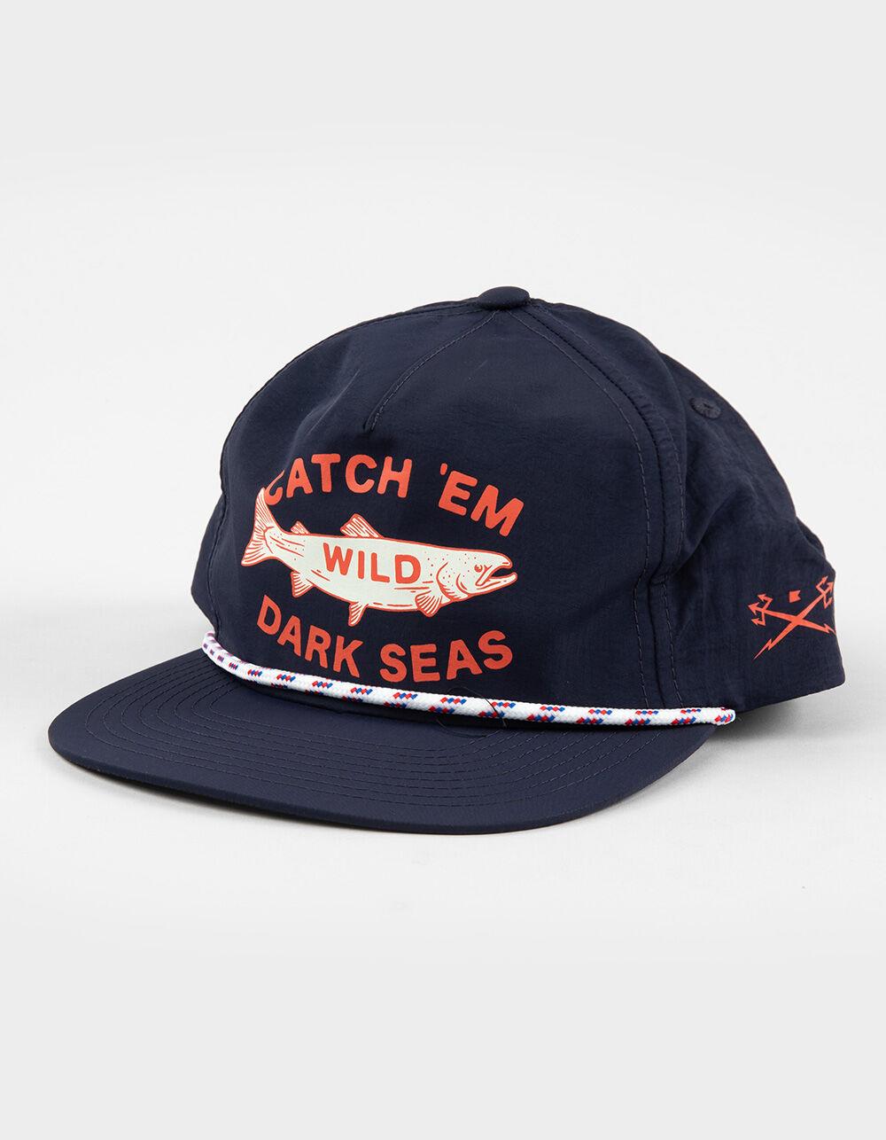 DARK SEAS Hargus 5 Panel Snapback Hat - NAVY Product Image