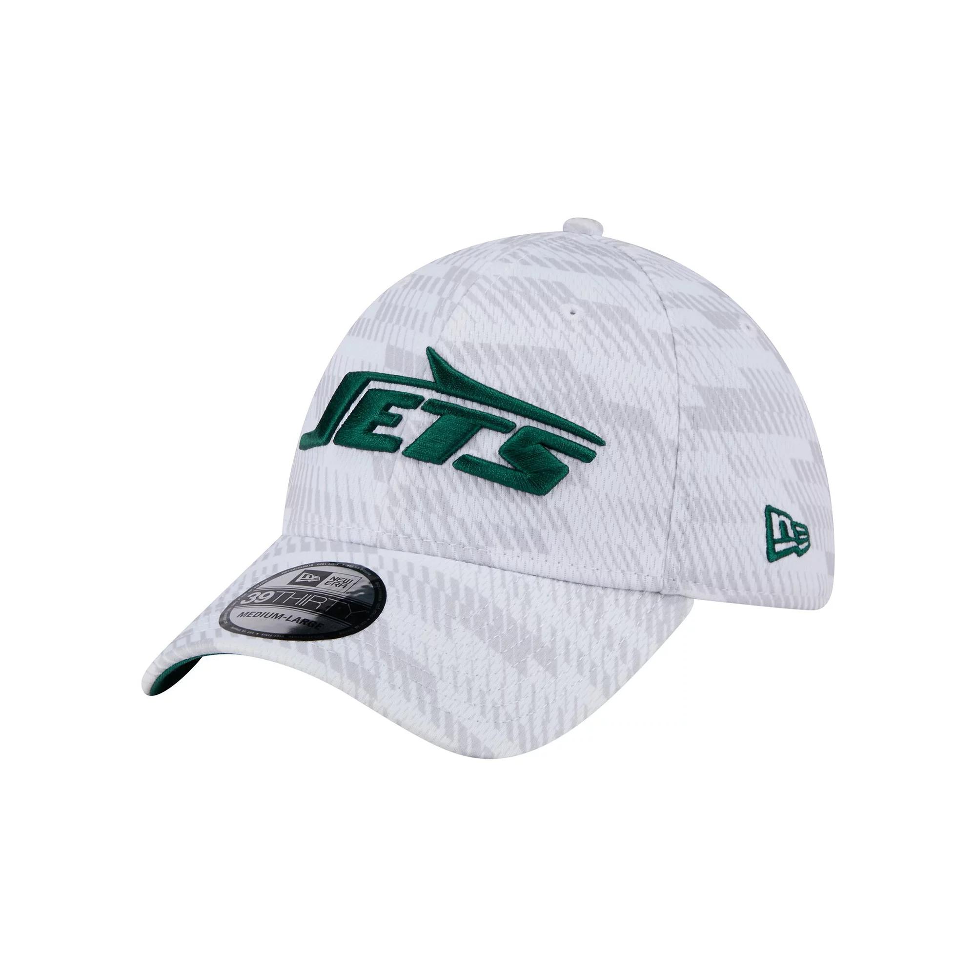Men's New Era  White New York Jets Gameday Graded 39THIRTY Flex Hat, Size: Small/Medium Product Image