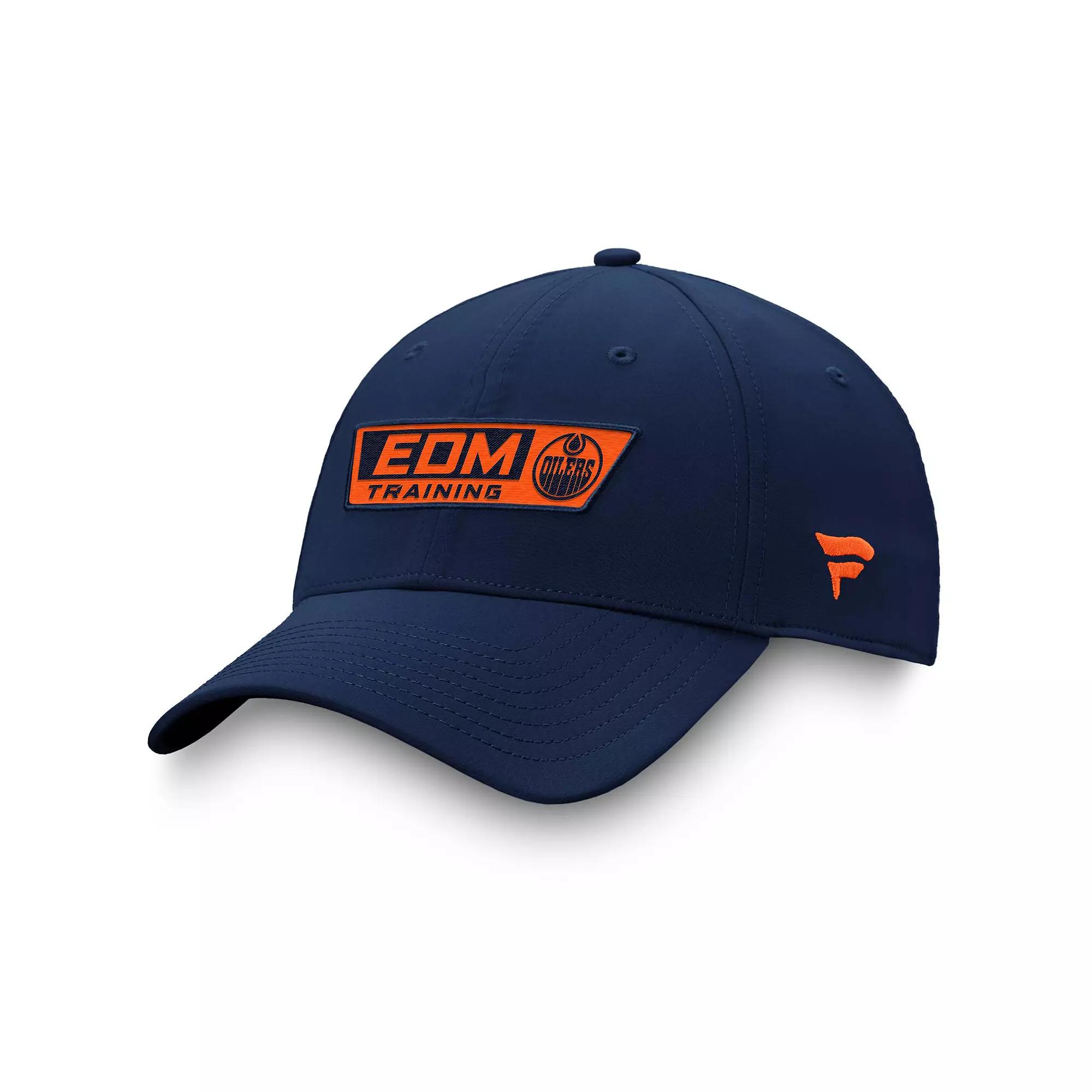 Men's Fanatics Navy Edmonton Oilers Authentic Pro Training Camp Practice Flex Hat,  Product Image
