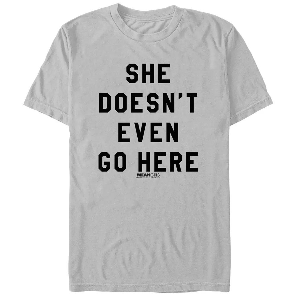 Men's Mean Girls She Doesn't Even Go Here Quote Graphic Tee,  Product Image
