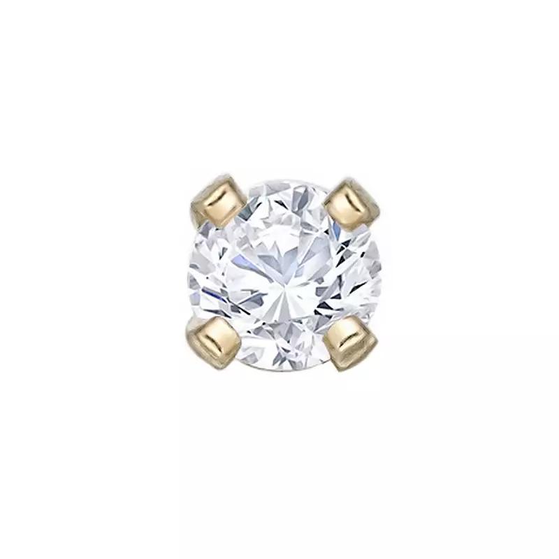 Lila Moon 14k Gold 1.7 mm Diamond Accent Stud Nose Stud, Women's, 14k Whgold Product Image