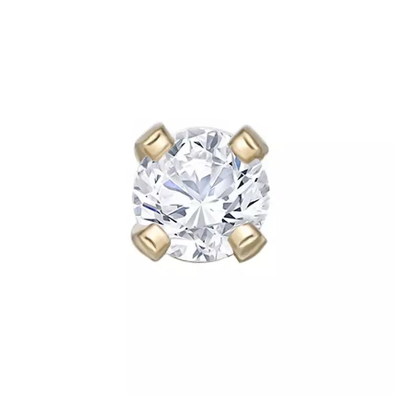 Lila Moon 14k Gold 1.7 mm Diamond Accent Stud Nose Stud, Women's, 14k Whgold Product Image