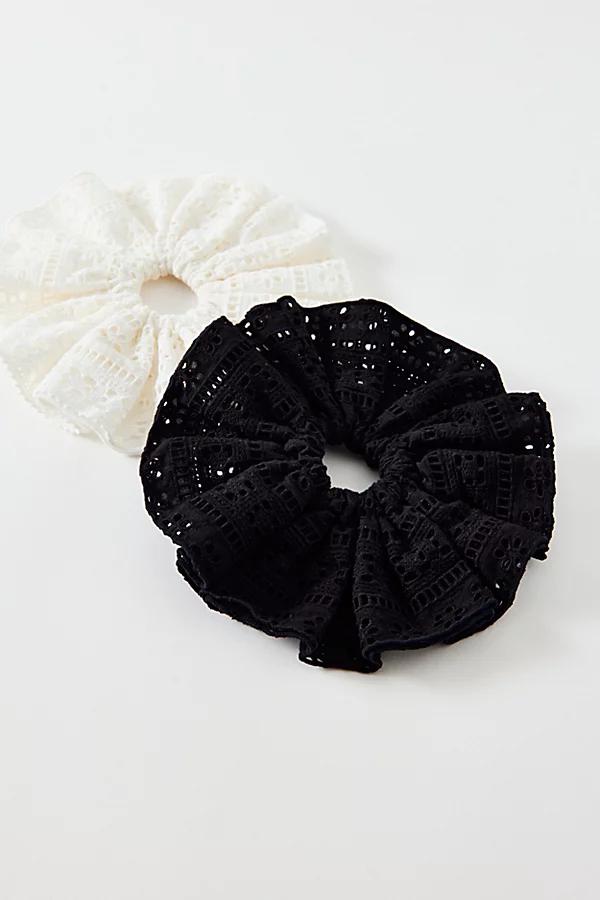 Layered Eyelet Oversized Scrunchie Womens at Urban Outfitters Product Image