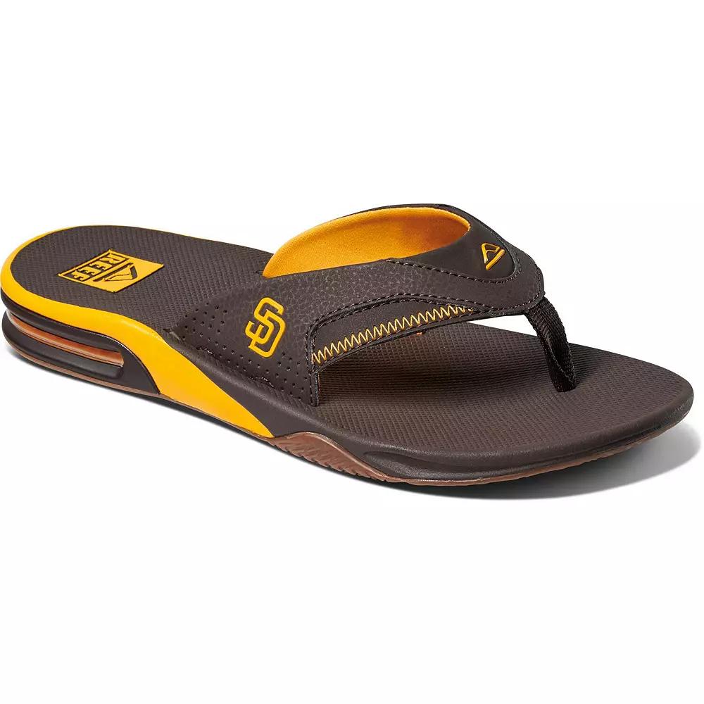 Mens REEF San Diego Padres Fanning Bottle Opener Sandals Product Image