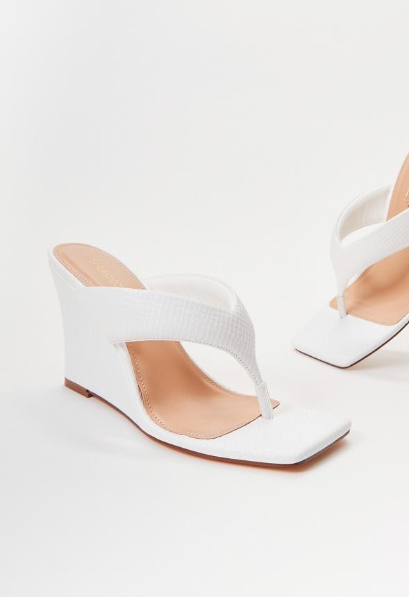 JustFab Margaux Platform Loafer Pump Womens Black/ White Size 8.5 Product Image