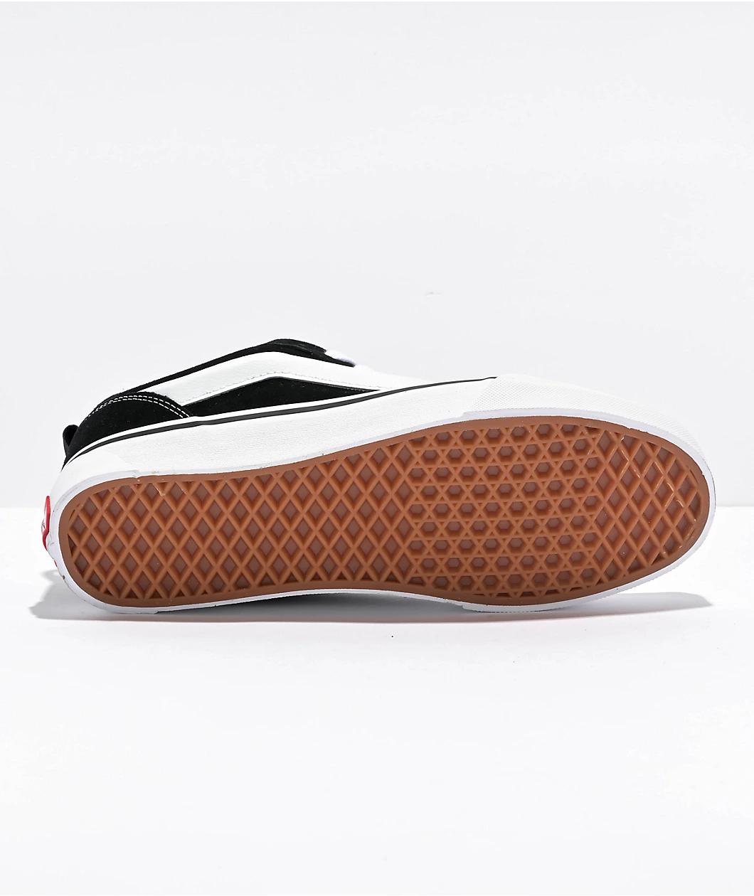 Vans Knu Skool Black & White Skate Shoes Product Image
