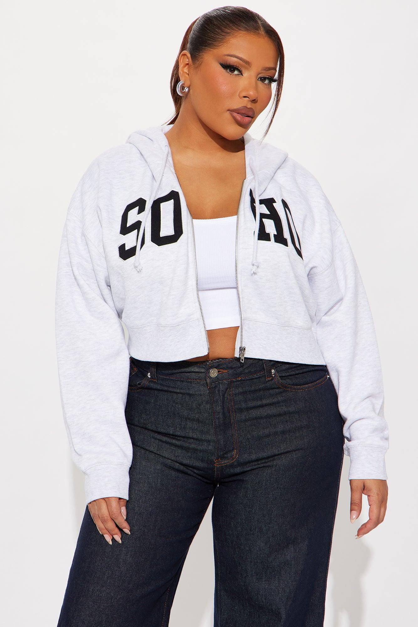 Soho Zip Up Hoodie - Grey Female Product Image