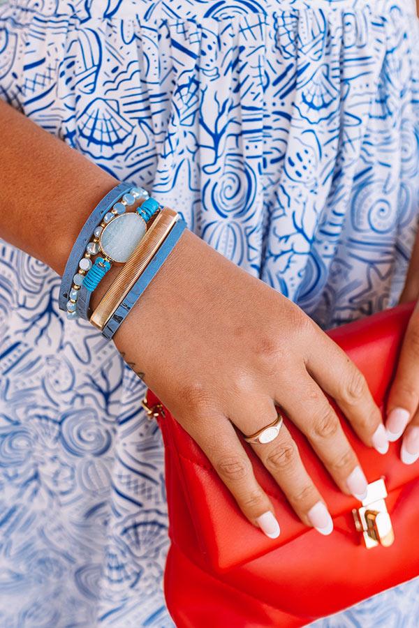 Blissful Break Magnetic Bracelet In Periwinkle Product Image