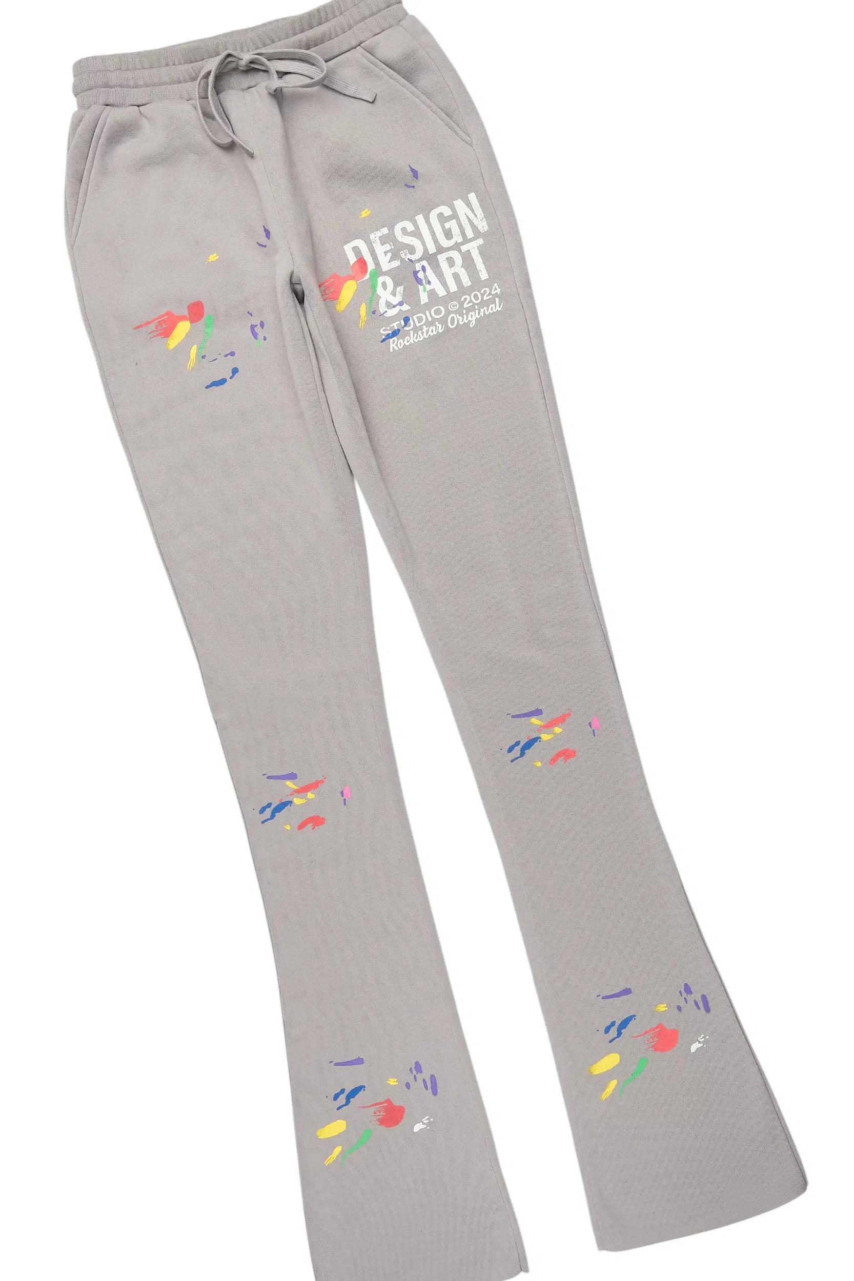 Kristiane Grey Crop Super Stacked Trackset Female Product Image