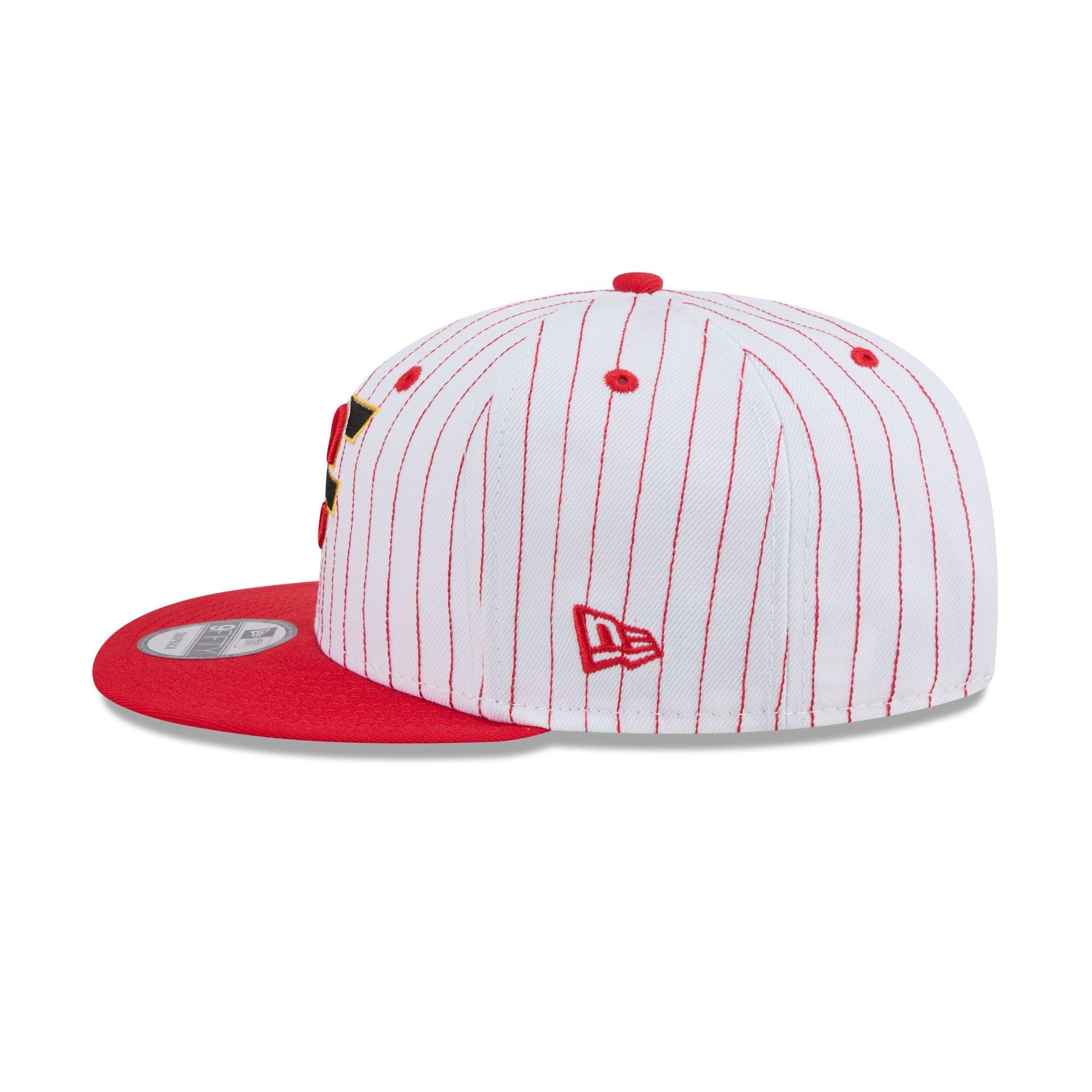 Calgary Flames Deceptor Pinstripe 9FIFTY Snapback Hat Male Product Image