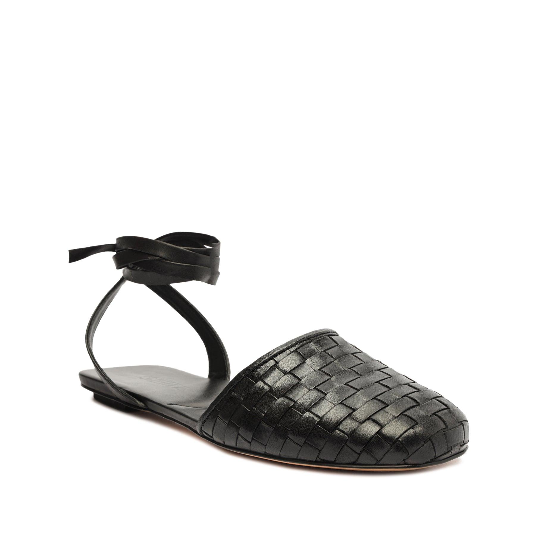 Ariel Woven Leather Flat Female Product Image