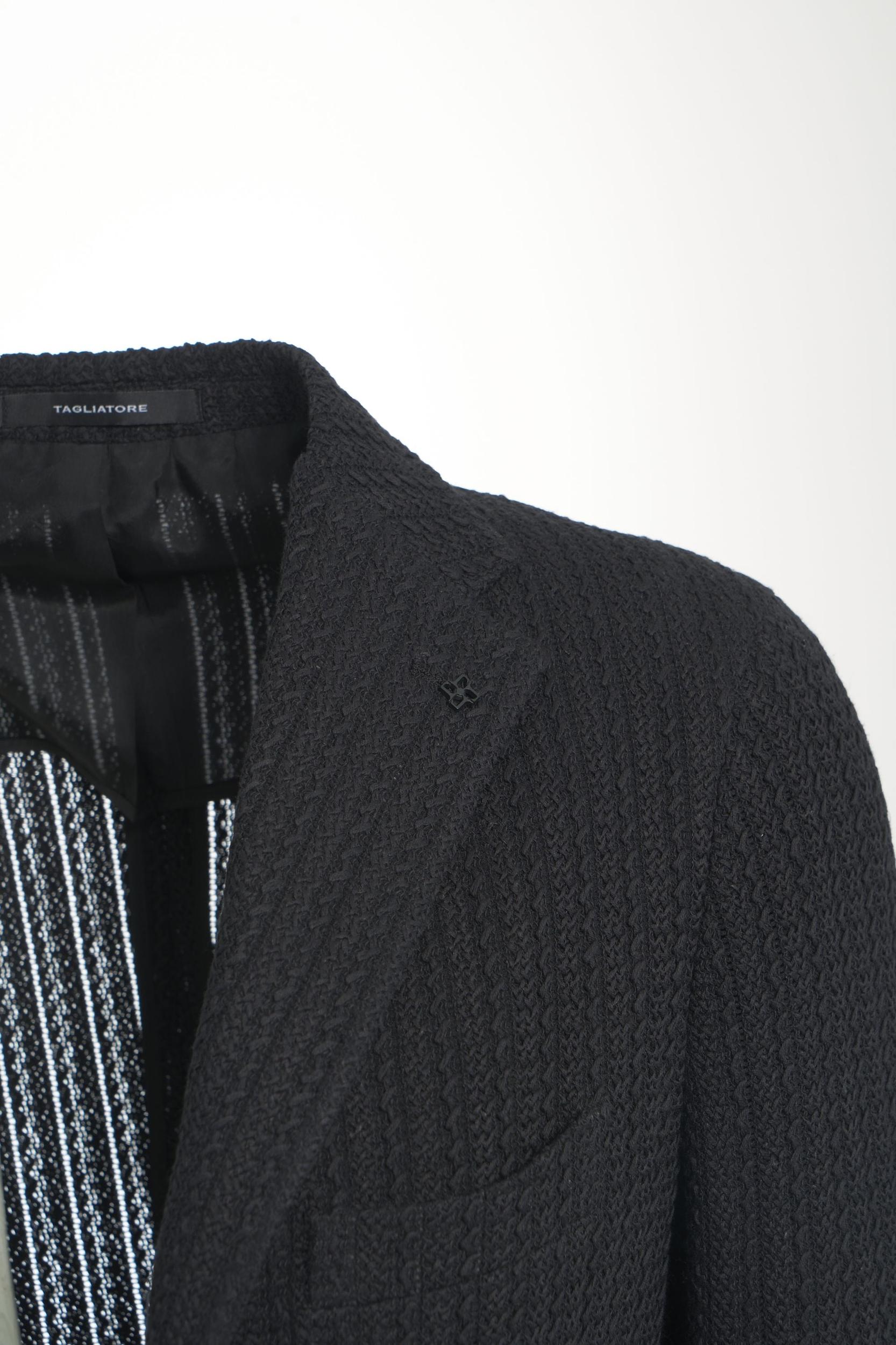 Single-breasted knit blazer Product Image