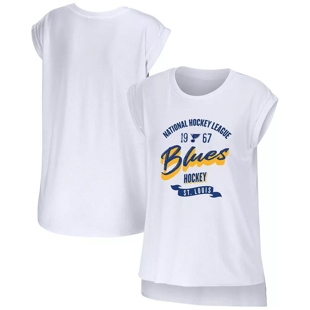 Women's WEAR by Erin Andrews White St. Louis Blues Domestic Tank Top,  Product Image