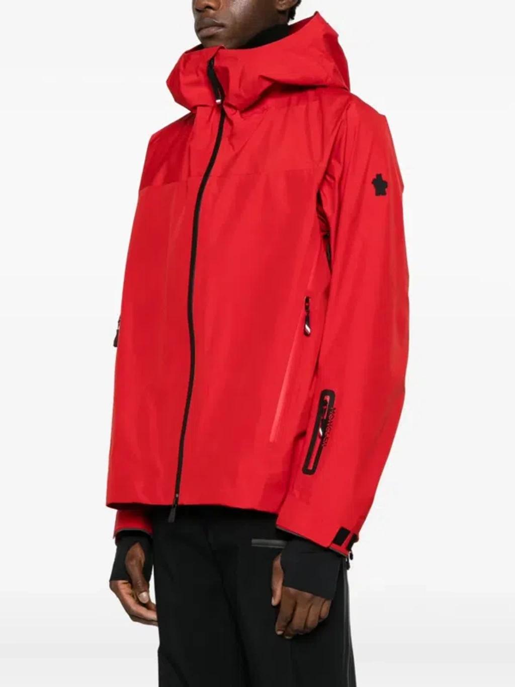 MONCLER Hinterburgs Hooded Gore-tex Ski Jacket In Red Product Image