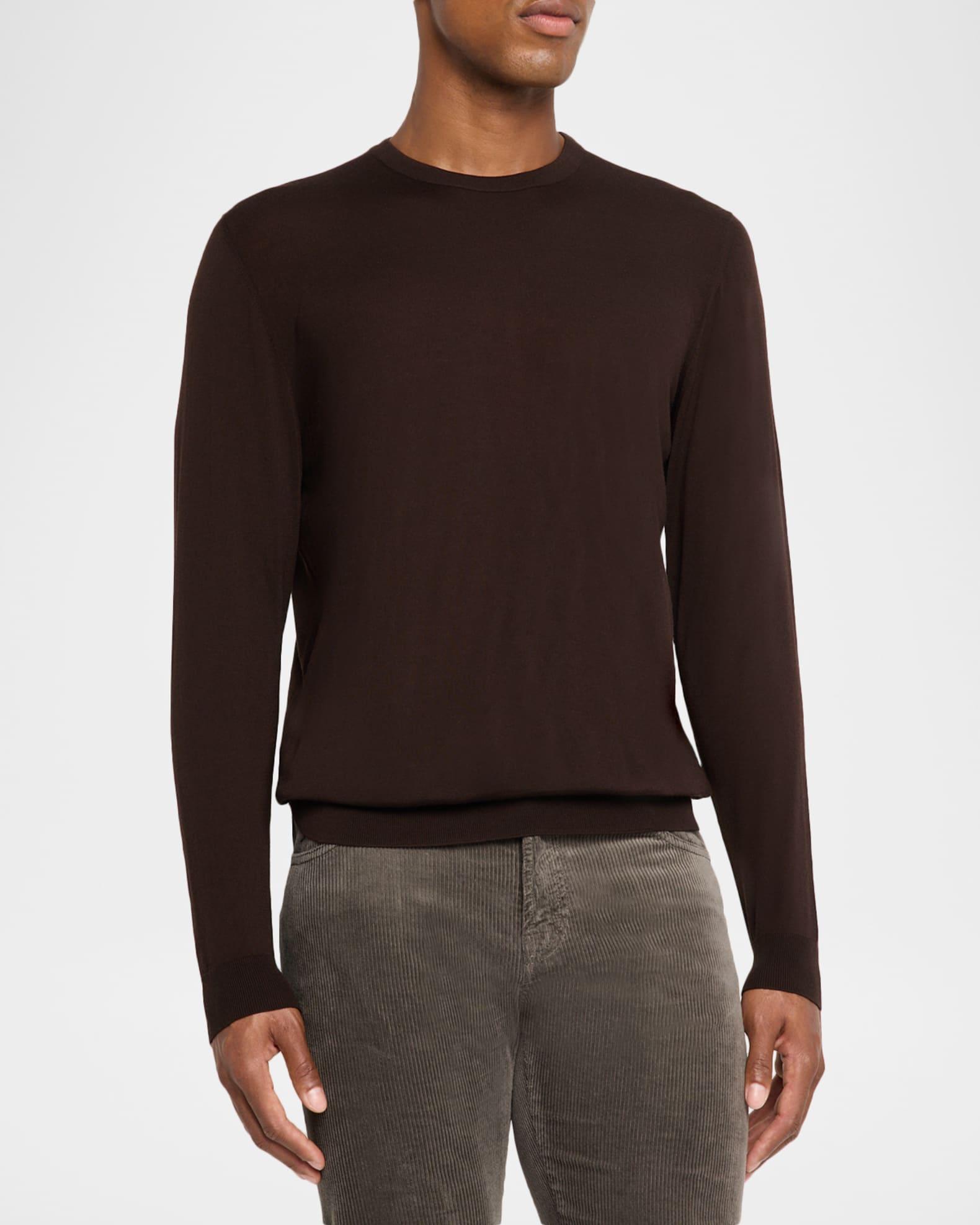 Men's 14 Micron Wool Crewneck Sweater Product Image
