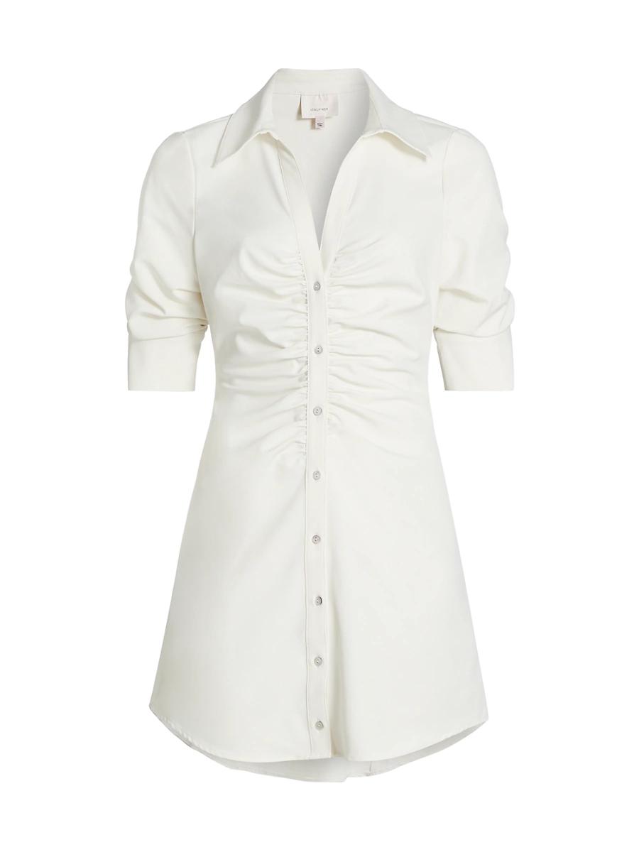 Womens Elina Gathered Mini-Shirtdress Product Image