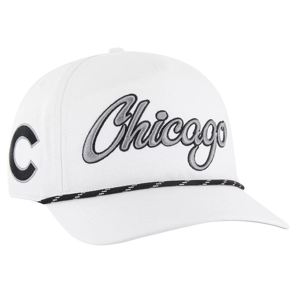 Men's '47 White Chicago Cubs Overhand Speckle Hitch Rope Adjustable Hat Product Image