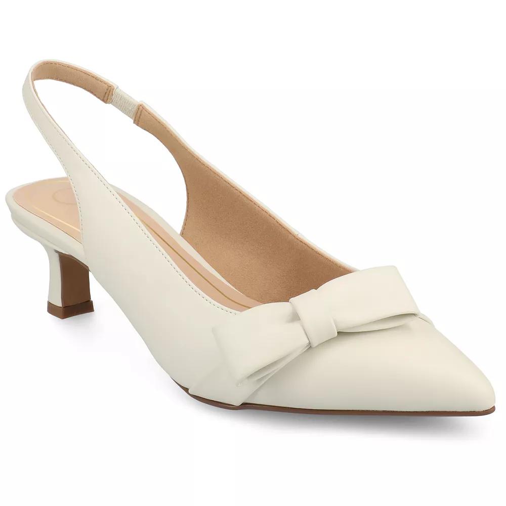 Journee Paloma Women's Sling Back Kitten Heel Pumps,  Product Image