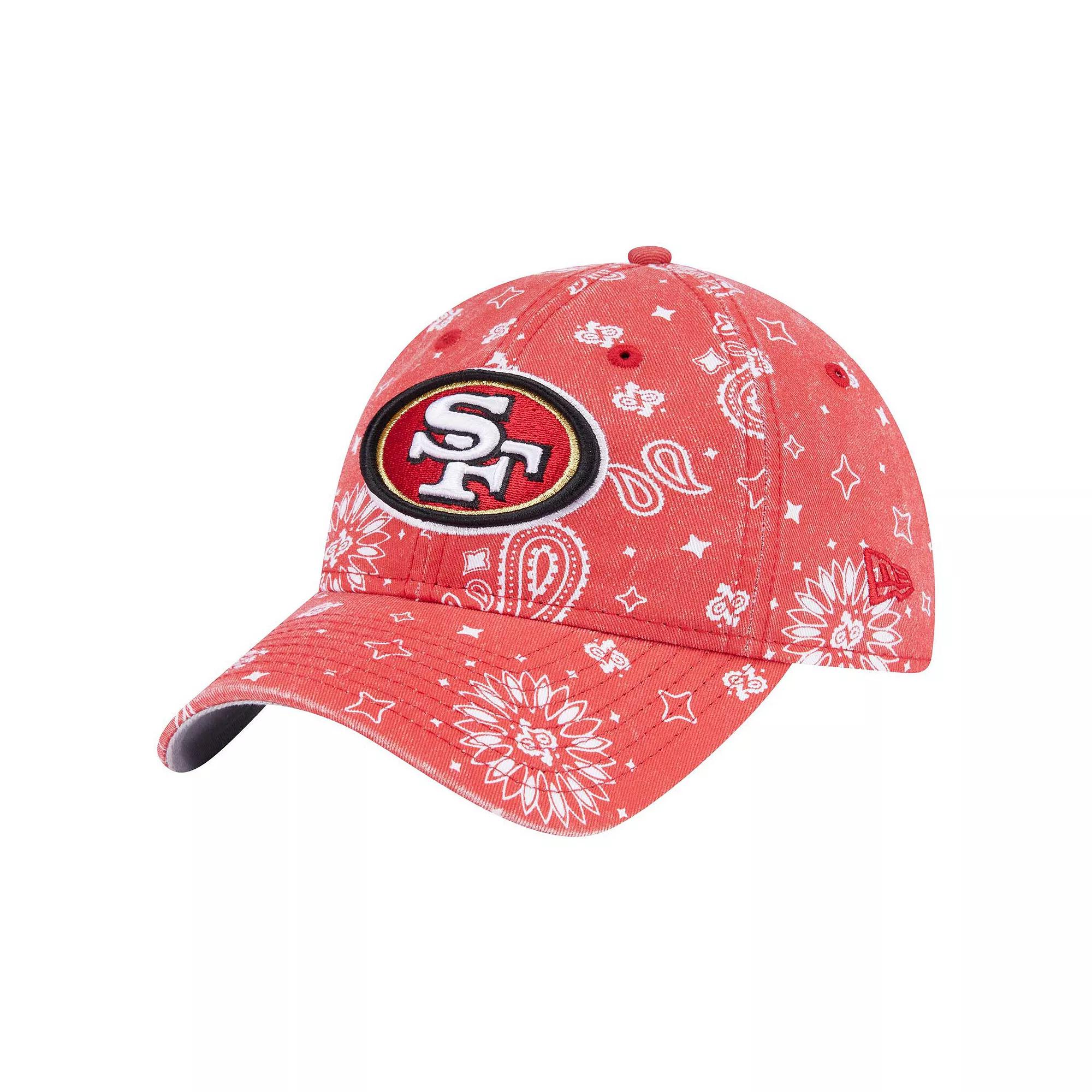 Women's New Era Scarlet San Francisco 49ers Paisley 9TWENTY Adjustable Hat, Red Product Image