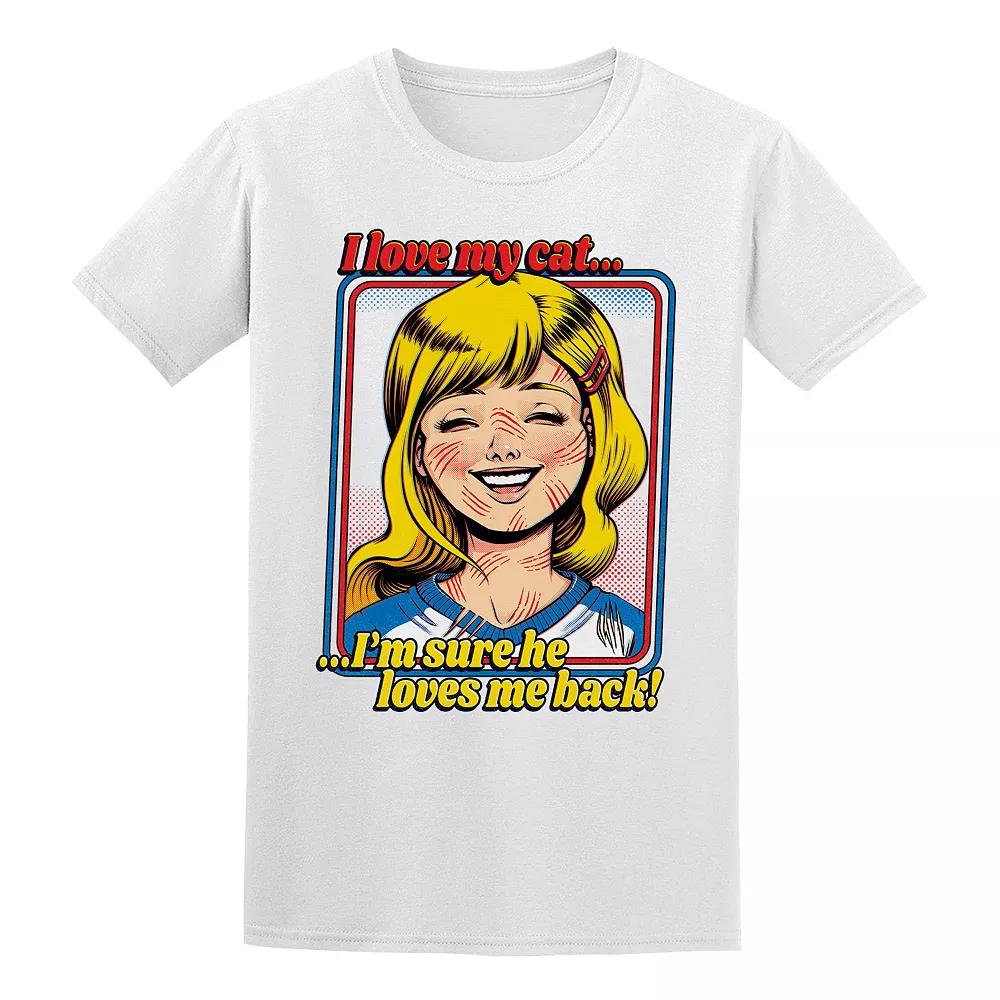 Men's COLAB89 by Threadless I Love My Cats Tee, Size: Small, White Product Image