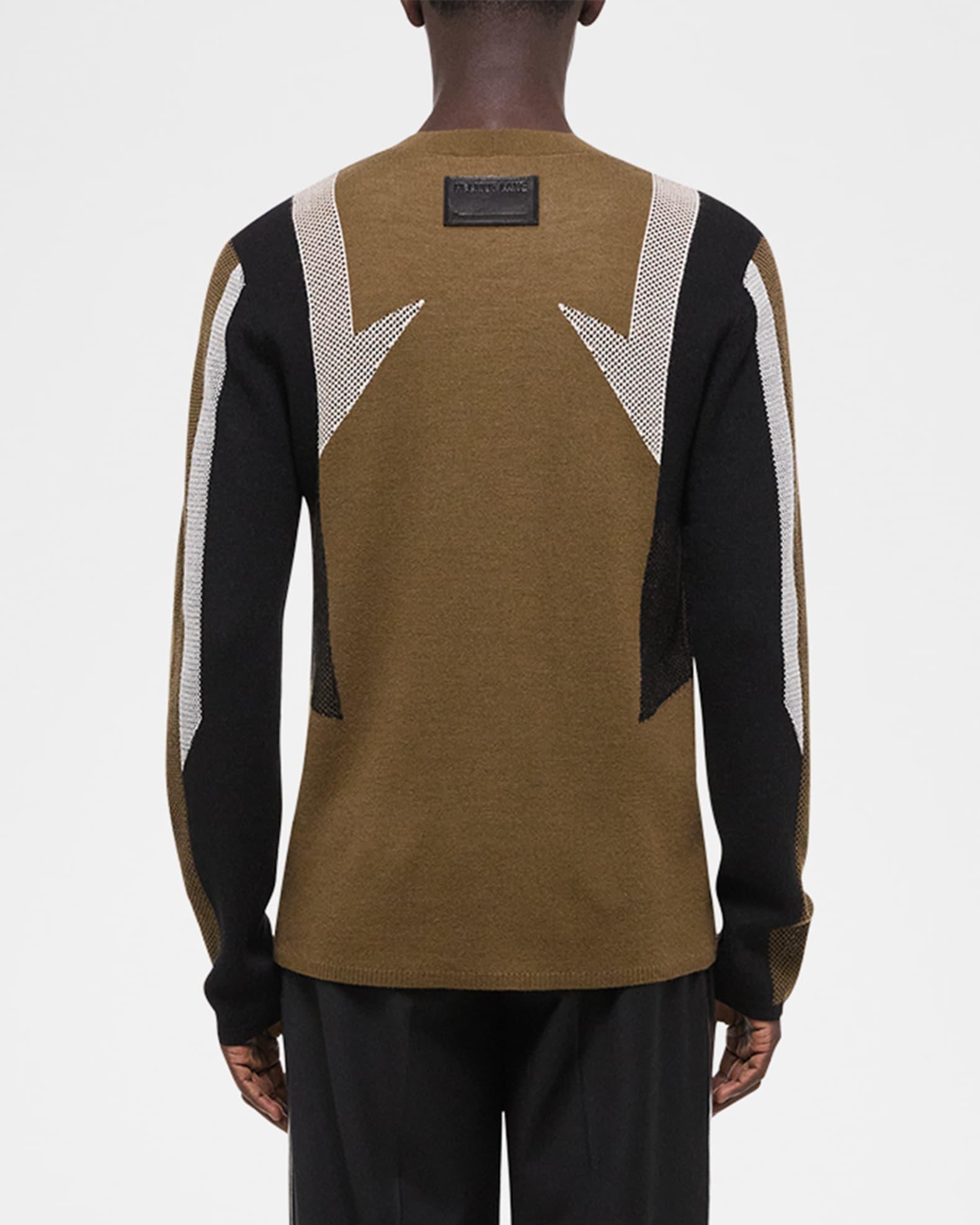 Men's Wool Mesh Paneled Sweater Product Image