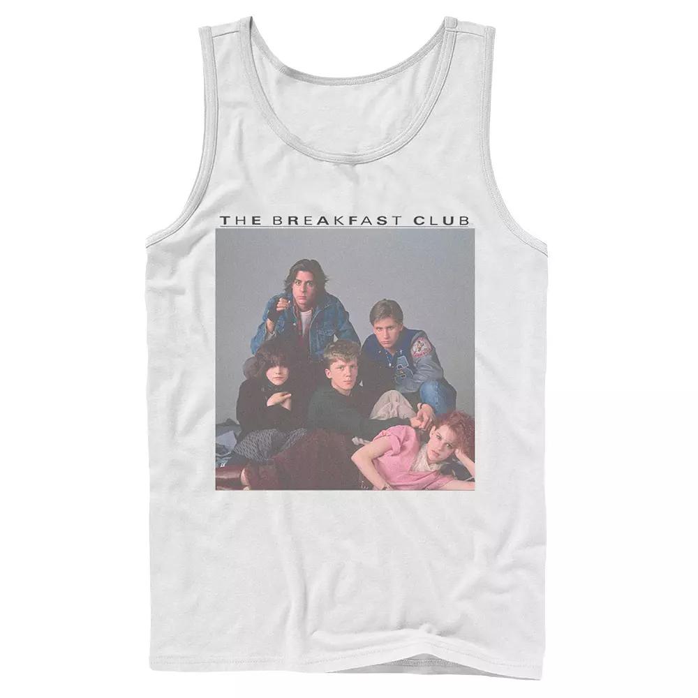Men's Breakfast Club Group Portrait Old School Tank Top, Size: Large, White Product Image