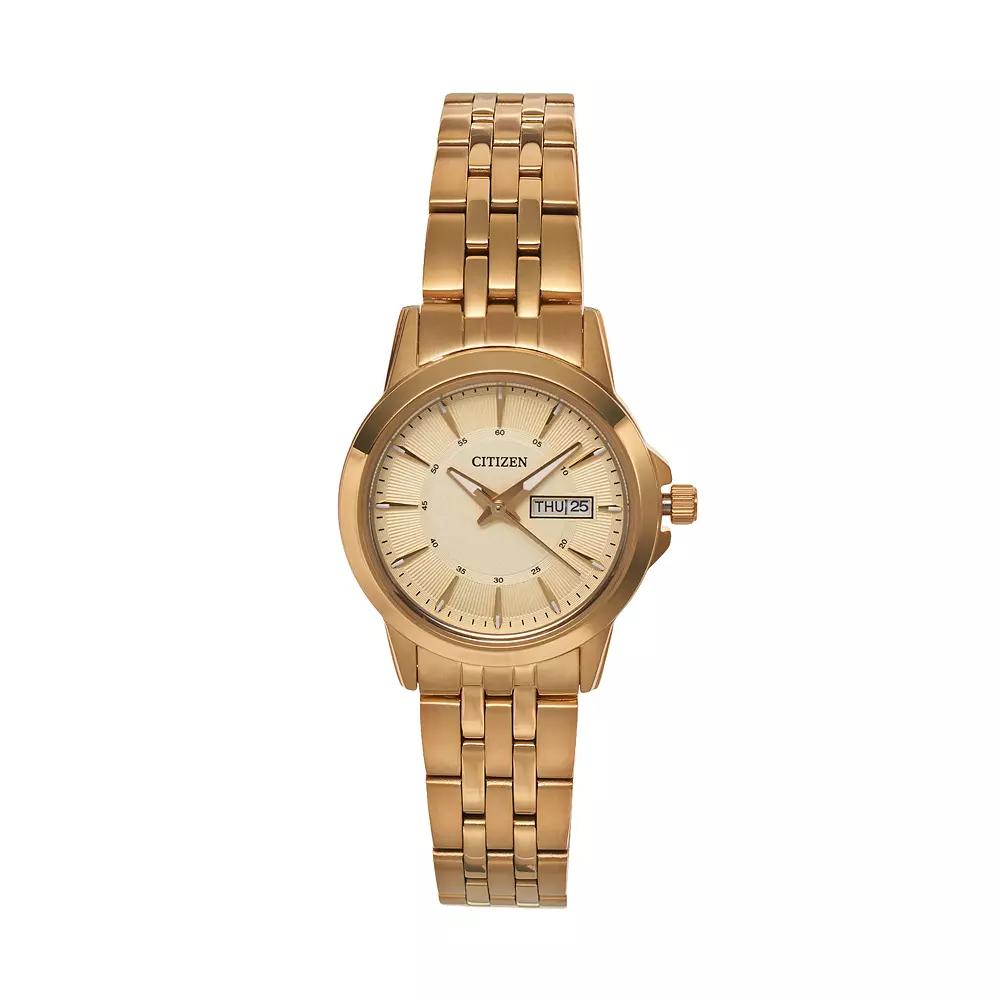 Citizen Womens Stainless Steel Watch - EQ0603-59P, Gold Tone Product Image