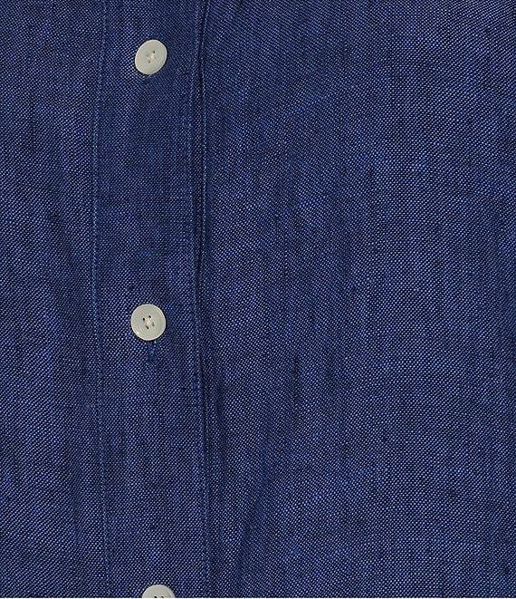 J.McLaughlin Wellesley Solid Denim Point Collar Dress Product Image