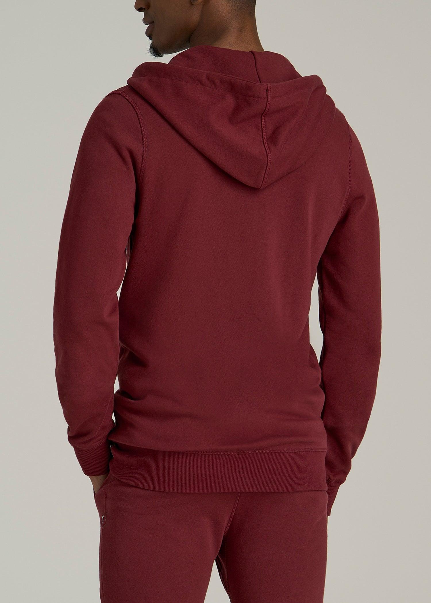 Wearever 2.0 French Terry Full-Zip Hoodie for Tall Men in Red Ochre Product Image