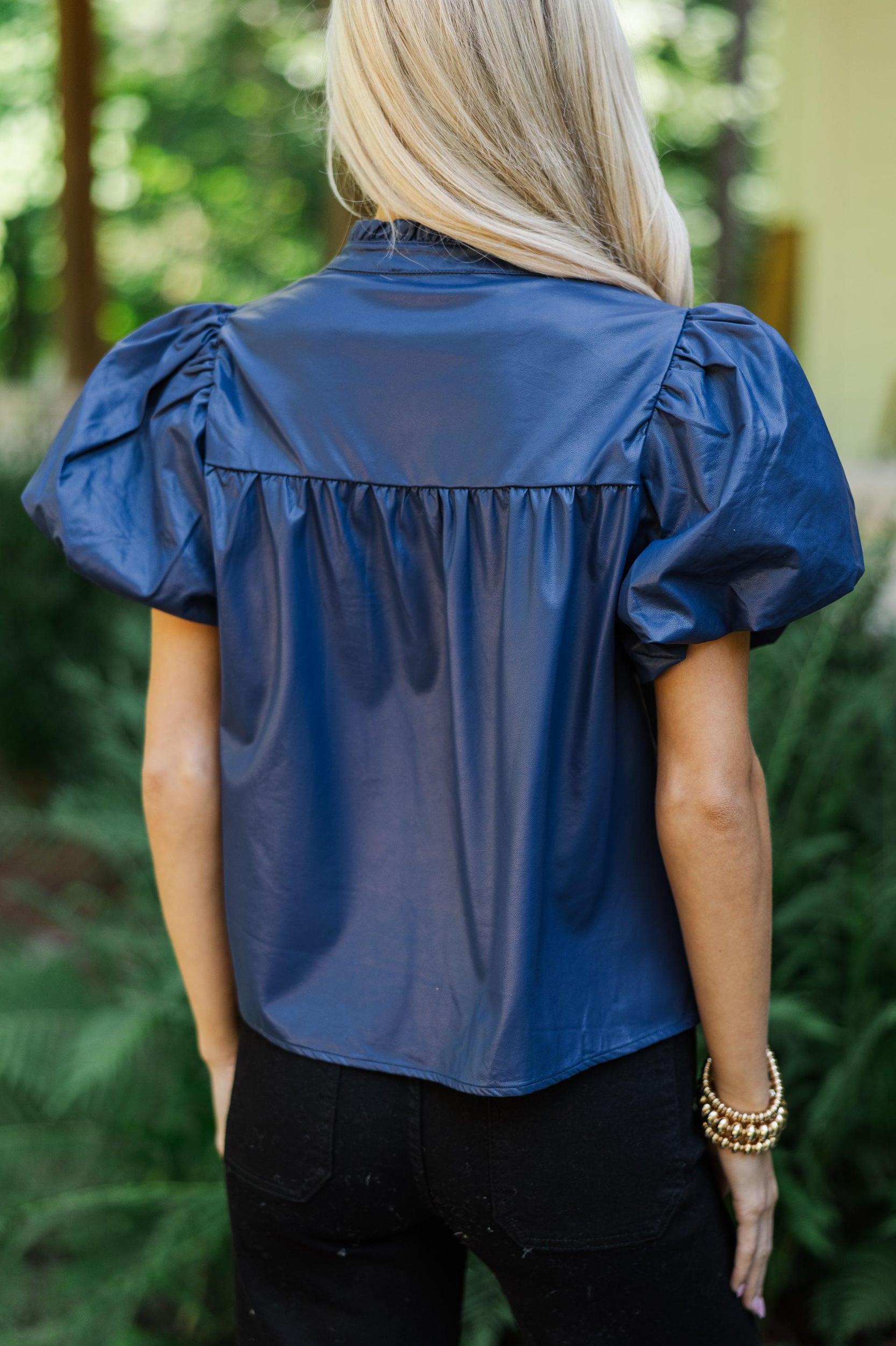 Pinch: Back To You Navy Blue Blouse Female Product Image
