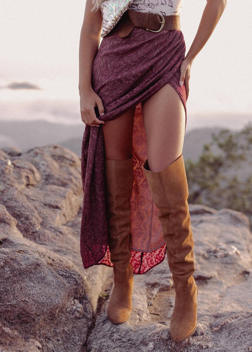 Nyra Slouch Boot in Warm Camel Female Product Image