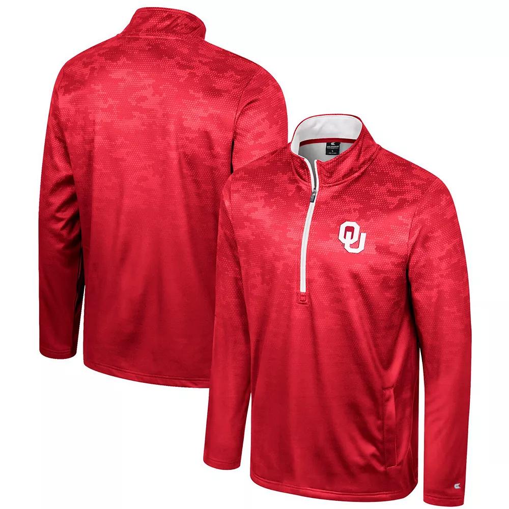 Men's Colosseum  Crimson Oklahoma Sooners The Machine Half-Zip Jacket, Size: 2XL, Red Product Image