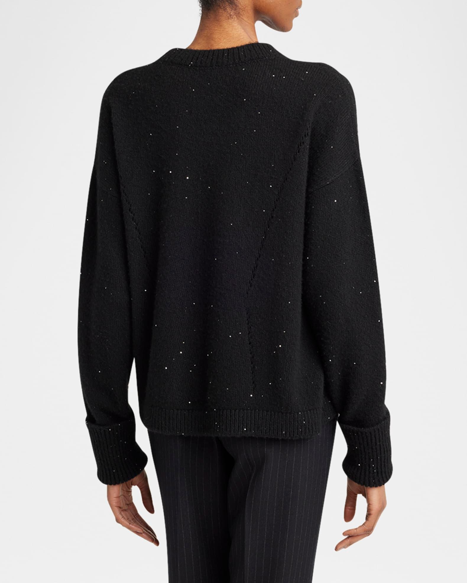 Paillette Cashmere Crewneck Sweater  Product Image