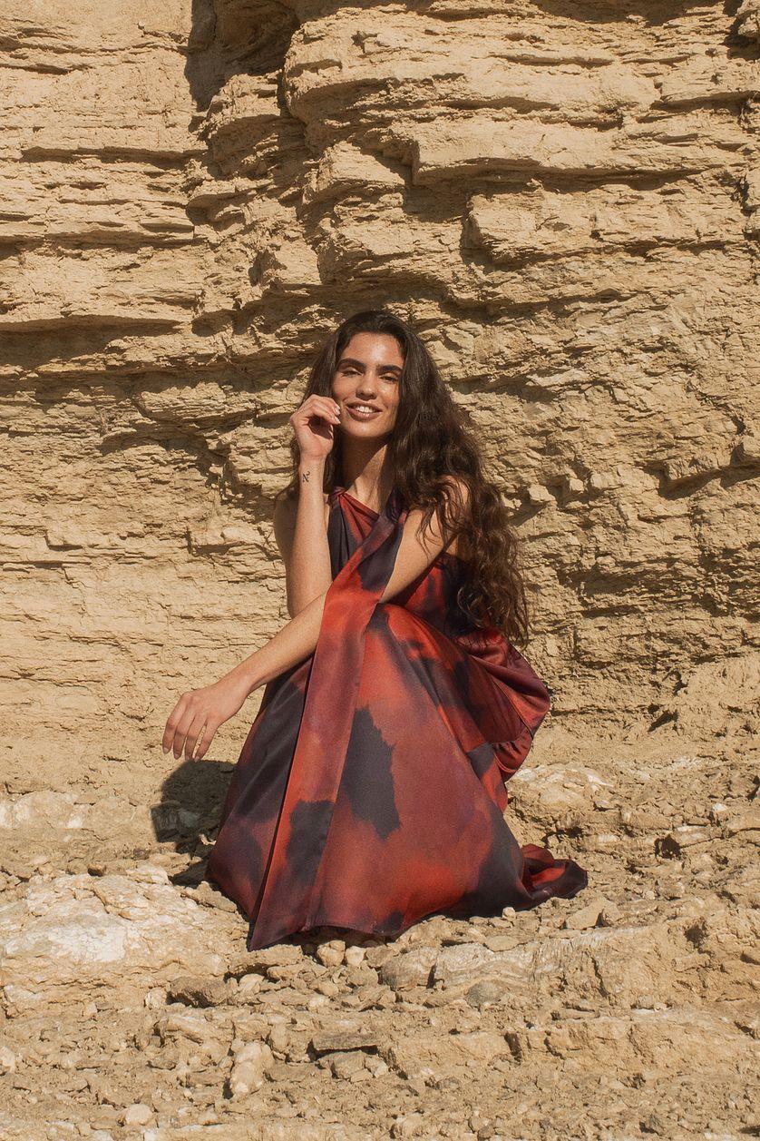 Satin Slip Maxi Skirt Product Image