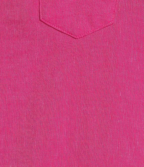 J.McLaughlin Woven Eyelet Split V-Neck 3/4 Sleeve Dress Product Image