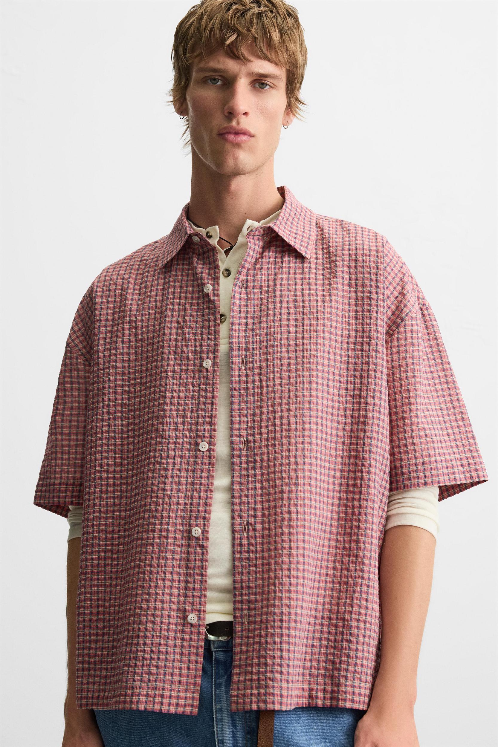 SEERSUCKER PLAID SHIRT Product Image