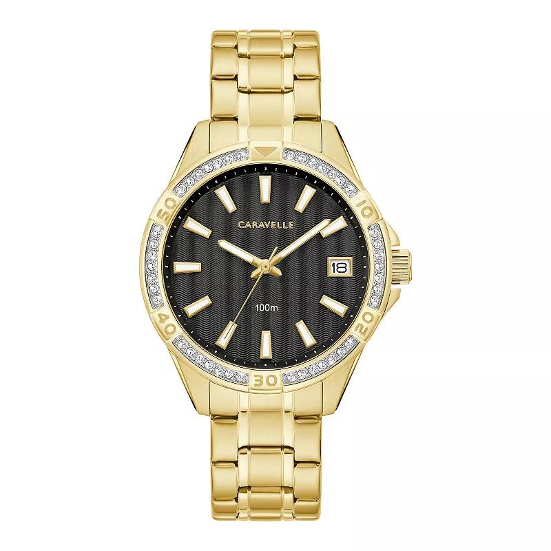 Caravelle by Bulova Womens Aqualuxx Crystal Accent Gold Tone Bracelet Watch - 44M116 Product Image