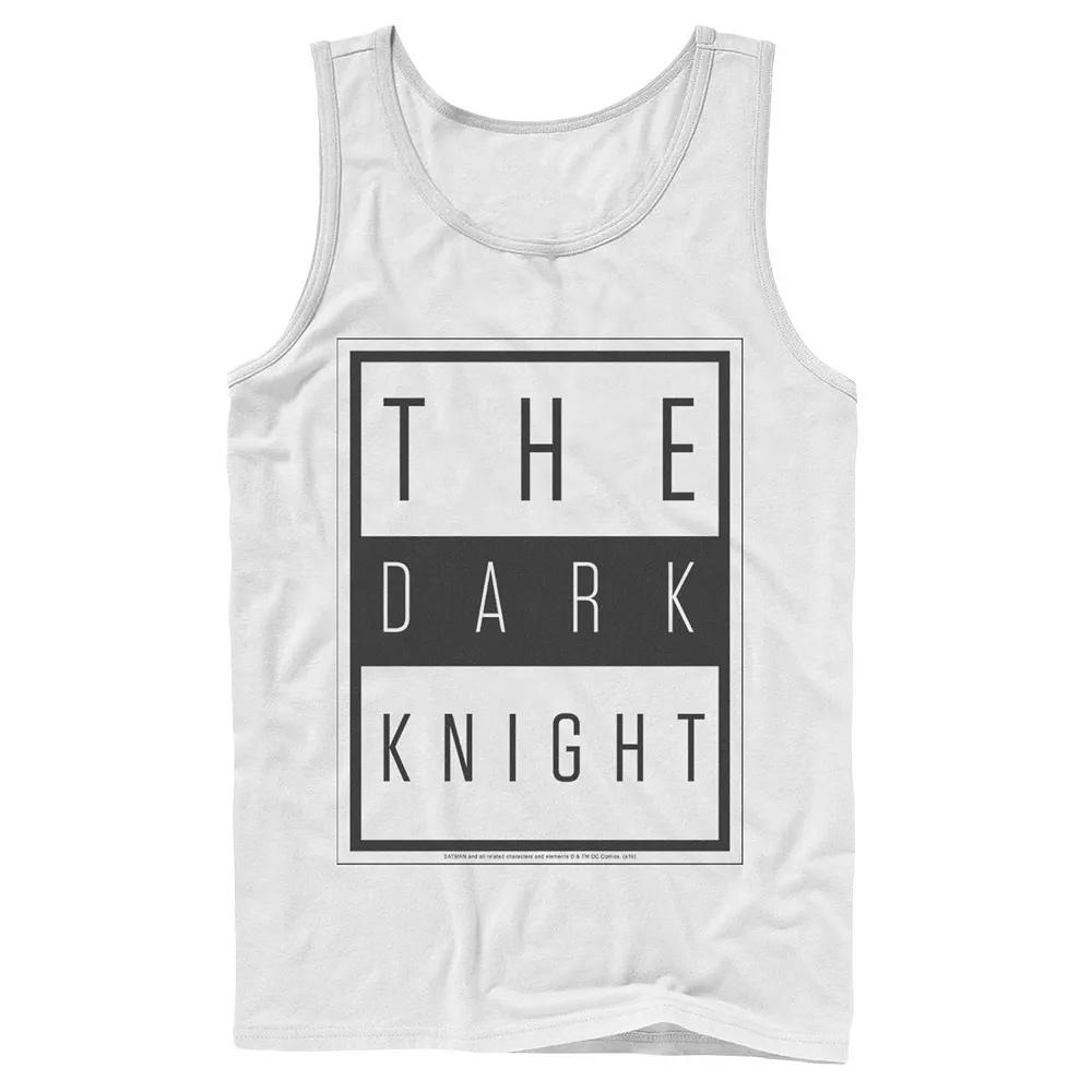 Men's DC Comics Batman The Dark Knight Block Poster Tank Top,  Product Image