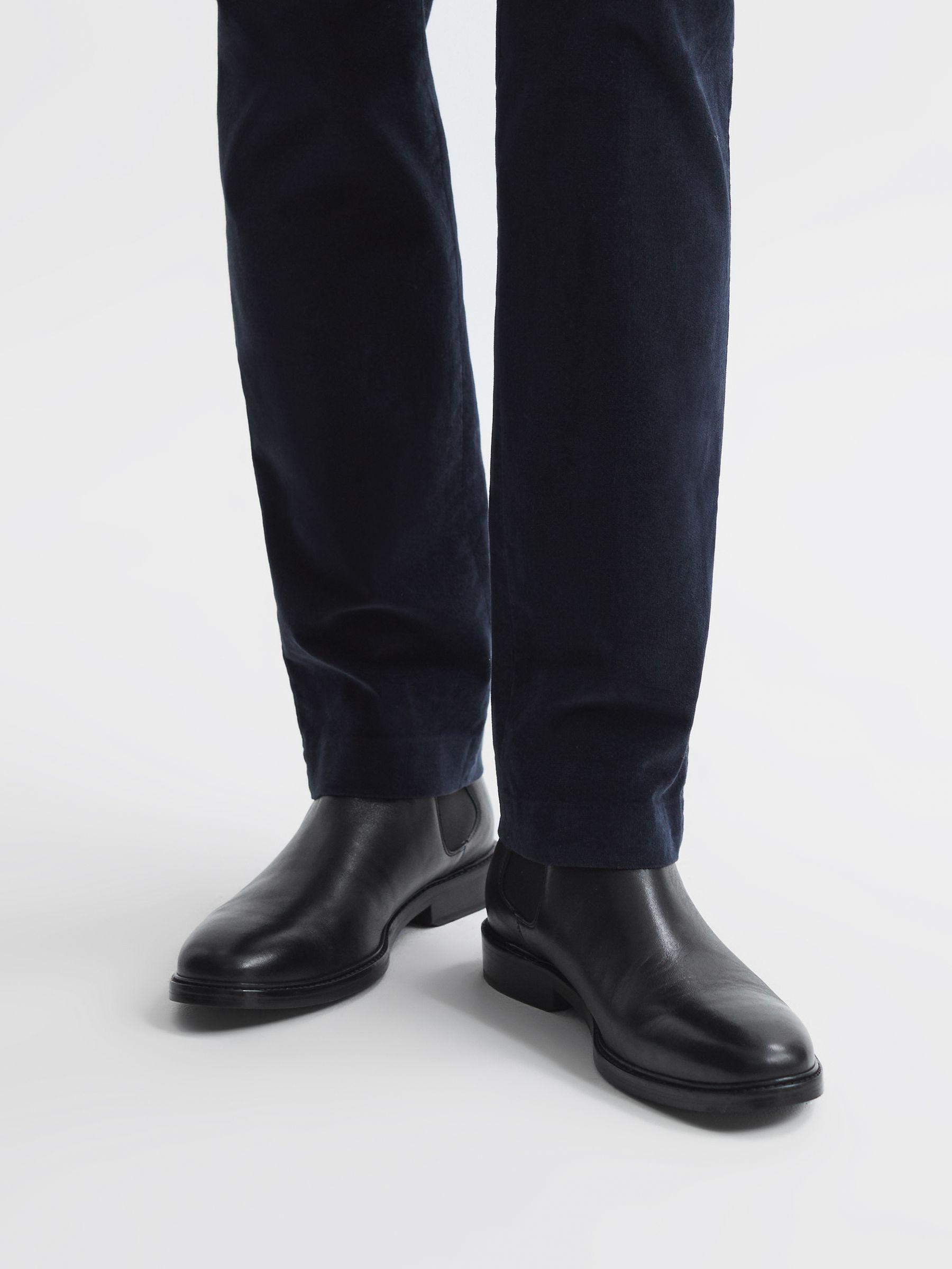 Leather Chelsea Boots in Black Product Image