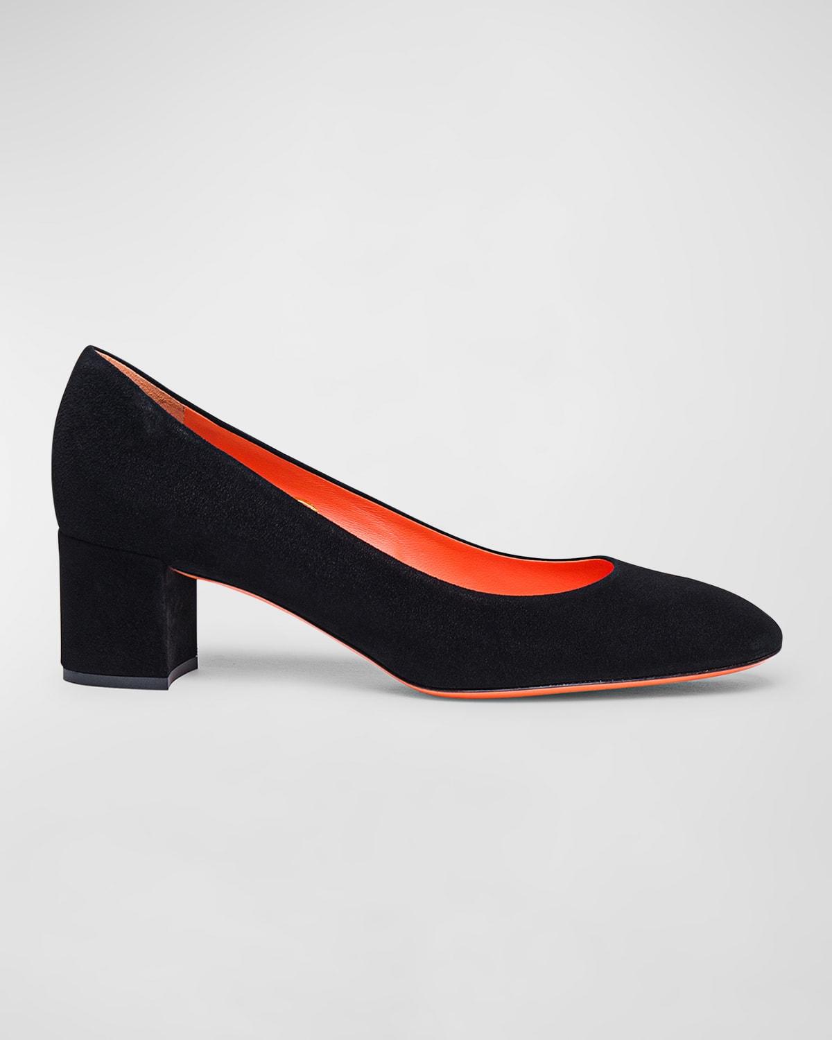Womens Power 50MM Leather Block-Heel Pumps Product Image