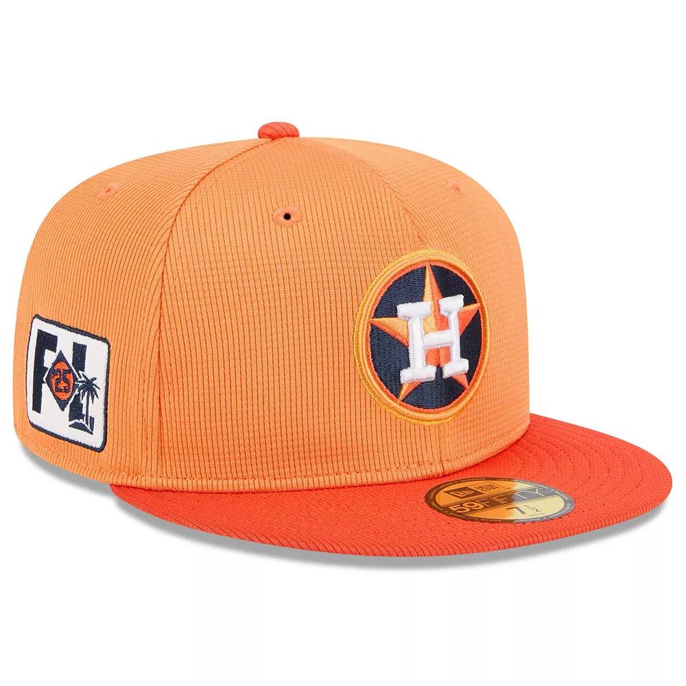 Men's New Era  Orange Houston Astros 2025 Spring Training 59FIFTY Fitted Hat, Size: 7 1/4 Product Image