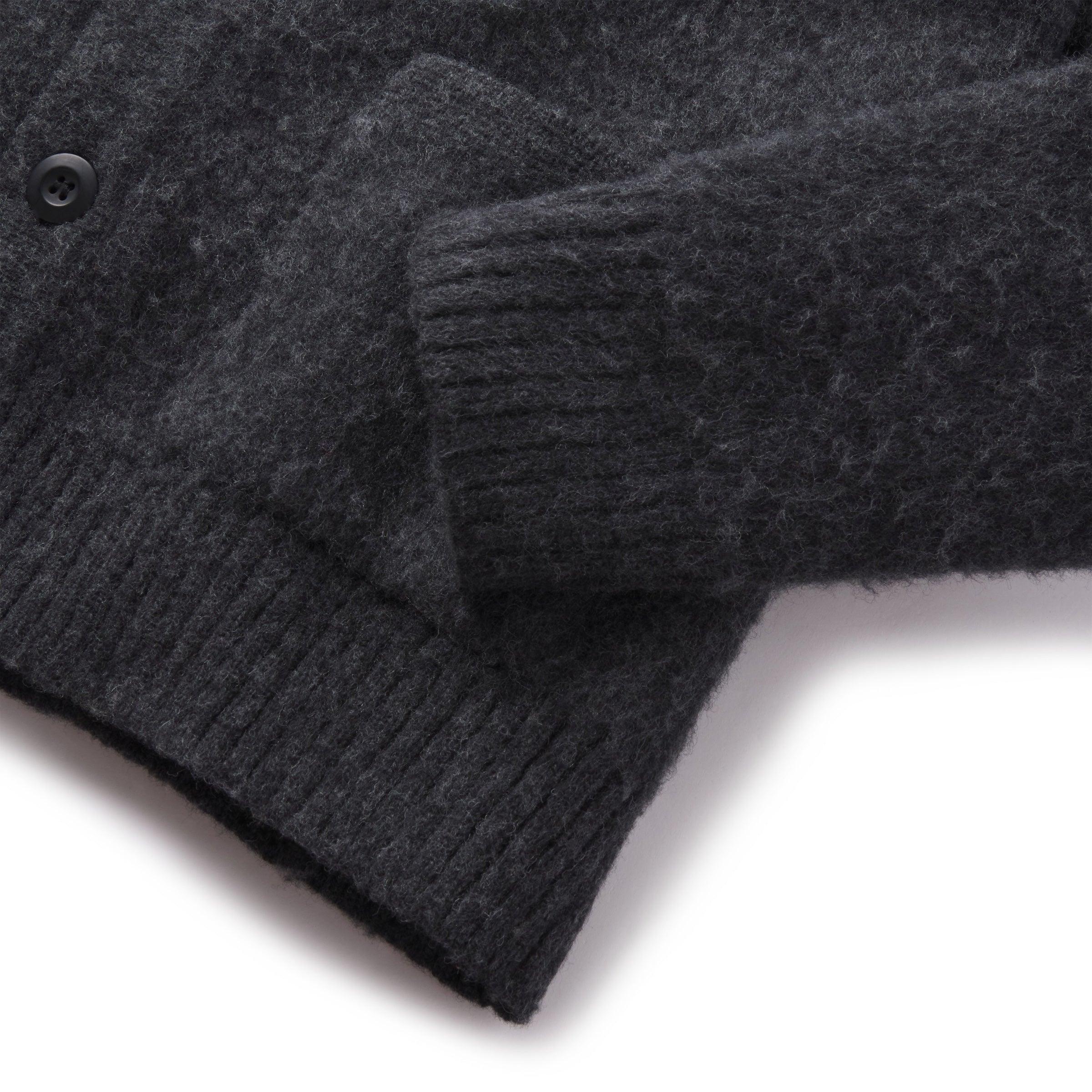 Kent Brushed Wool Cardigan - Charcoal Product Image