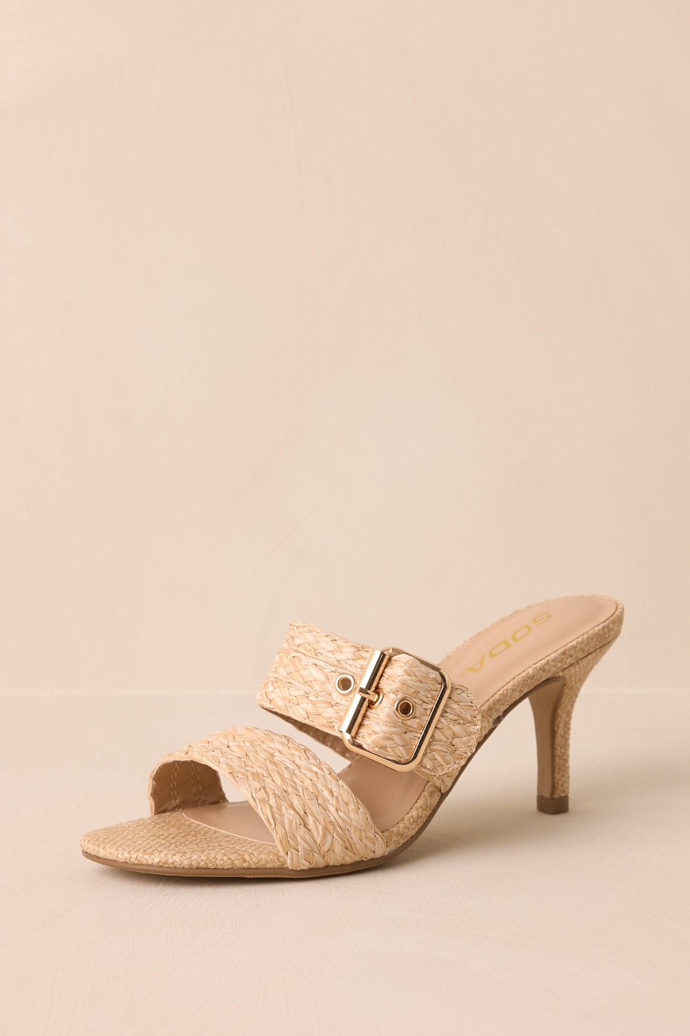 Dockside Dinner Natural Raffia Heels Product Image